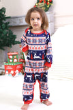 Rode kerstpyjama met winterprint voor het gezin