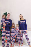 Rode kerstpyjama met winterprint voor het gezin