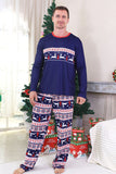 Rode kerstpyjama met winterprint voor het gezin