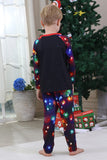 Navy Lights Boom Print Familie Bijpassende Kerst Pyjama Sets