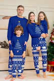 Rode Print Boom Lange Mouw Kerst Familie Bijpassende Pyjama's