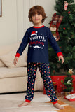 Marine Merry Christmas Print familie bijpassende pyjama set
