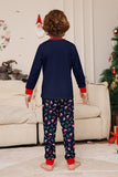 Marine Merry Christmas Print familie bijpassende pyjama set