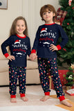 Marine Merry Christmas Print familie bijpassende pyjama set