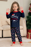 Marine Merry Christmas Print familie bijpassende pyjama set