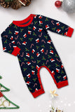 Marine Merry Christmas Print familie bijpassende pyjama set