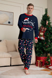 Marine Merry Christmas Print familie bijpassende pyjama set