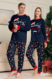 Marine Merry Christmas Print familie bijpassende pyjama set