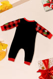 Zwart Rood Print Merry Christmas Plaid Familie Bijpassende Pyjama Set