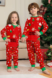 Kerst Gezellige Rode Print Familie Bijpassende Pyjama Set
