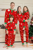 Kerst Gezellige Rode Print Familie Bijpassende Pyjama Set