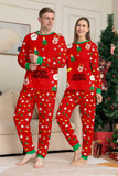 Kerst Gezellige Rode Print Familie Bijpassende Pyjama Set