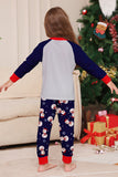 Grijs Blauwe Sneeuwpop Print Kerst Familie Bijpassende Pyjama's