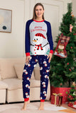 Grijs Blauwe Sneeuwpop Print Kerst Familie Bijpassende Pyjama's