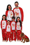 Rode Dieren Gedrukte Lange Mouw Kerst Matching Familie Pyjama's