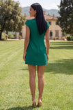 Gele rondhals bodycon homecomingjurk met 3D-bloemen