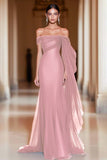 Cabernet Off The Shoulder Zeemeermin Tule Lange Militaire Bal Jurk