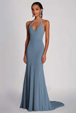 Schede Roze Kralen Halter Lange Chiffon Formele Jurk