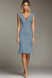 Witte V-hals Bodycon Korte Formele Jurk