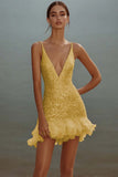 Witte Bodycon Spaghettibandjes Pailletten Korte Afstuderen Jurk