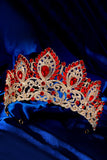 Luxe Crystal Prom Queen Pageant Golden Crown Tiara
