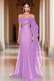 Cabernet Off The Shoulder Zeemeermin Tule Lange Militaire Bal Jurk