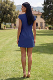Gele rondhals bodycon homecomingjurk met 3D-bloemen