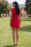 Gele rondhals bodycon homecomingjurk met 3D-bloemen