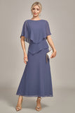 Schede Stormy Chiffon Boat Neck Long Choir Dress