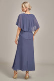 Schede Stormy Chiffon Boat Neck Long Choir Dress
