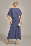 Schede Stormy Chiffon Boat Neck Long Choir Dress