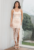 Afbeelding in Gallery-weergave laden, Witte Champagne Lace Ruffled Bodycon Engagement Party Dress