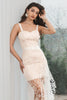 Afbeelding in Gallery-weergave laden, Witte Champagne Lace Ruffled Bodycon Engagement Party Dress