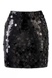 Glamoureuze grote pailletten mini glinsterende nachtrok met hoge taille voor vrouwen