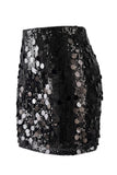 Glamoureuze grote pailletten mini glinsterende nachtrok met hoge taille voor vrouwen