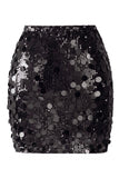 Glamoureuze grote pailletten mini glinsterende nachtrok met hoge taille voor vrouwen