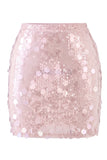 Glamoureuze grote pailletten mini glinsterende nachtrok met hoge taille voor vrouwen