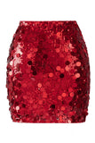 Glamoureuze grote pailletten mini glinsterende nachtrok met hoge taille voor vrouwen