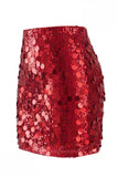 Glamoureuze grote pailletten mini glinsterende nachtrok met hoge taille voor vrouwen