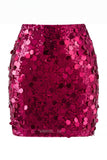 Glamoureuze grote pailletten mini glinsterende nachtrok met hoge taille voor vrouwen