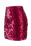 Glamoureuze grote pailletten mini glinsterende nachtrok met hoge taille voor vrouwen