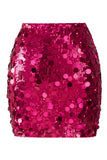 Glamoureuze grote pailletten mini glinsterende nachtrok met hoge taille voor vrouwen