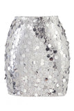 Glamoureuze grote pailletten mini glinsterende nachtrok met hoge taille voor vrouwen