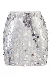 Glamoureuze grote pailletten mini glinsterende nachtrok met hoge taille voor vrouwen