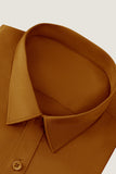 Camel Solid Lange Mouwen Pak Shirt