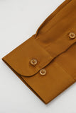 Camel Solid Lange Mouwen Pak Shirt