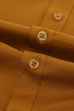 Camel Solid Lange Mouwen Pak Shirt