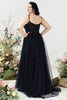 Afbeelding in Gallery-weergave laden, A Line Spaghetti Straps Navy Plus Size Galajurk met Appliques