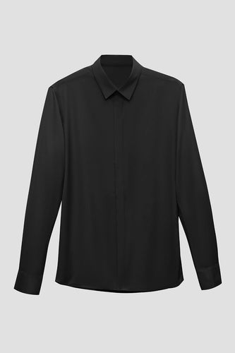 Zwart Solid Herenpak Shirt
