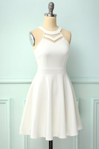 Witte Skater-stijl jurk